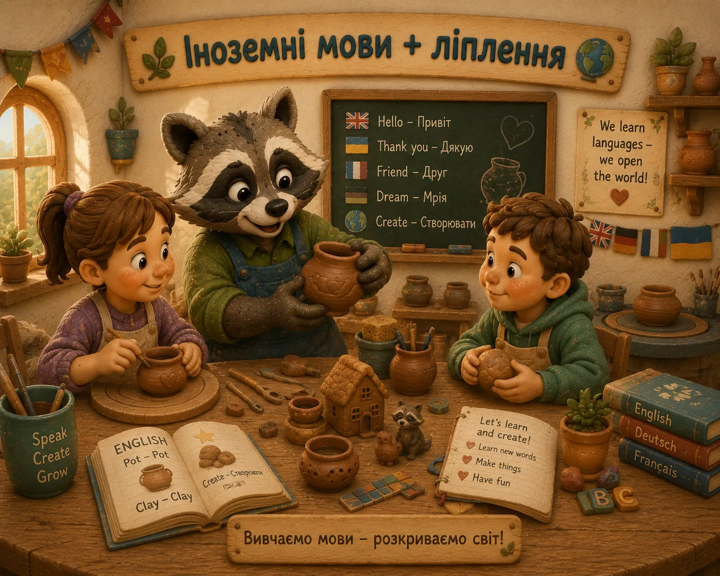 Іноземні мови через ліплення